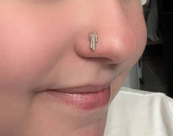 Blohsh Nose Stud Stainless Steel 20 gauge