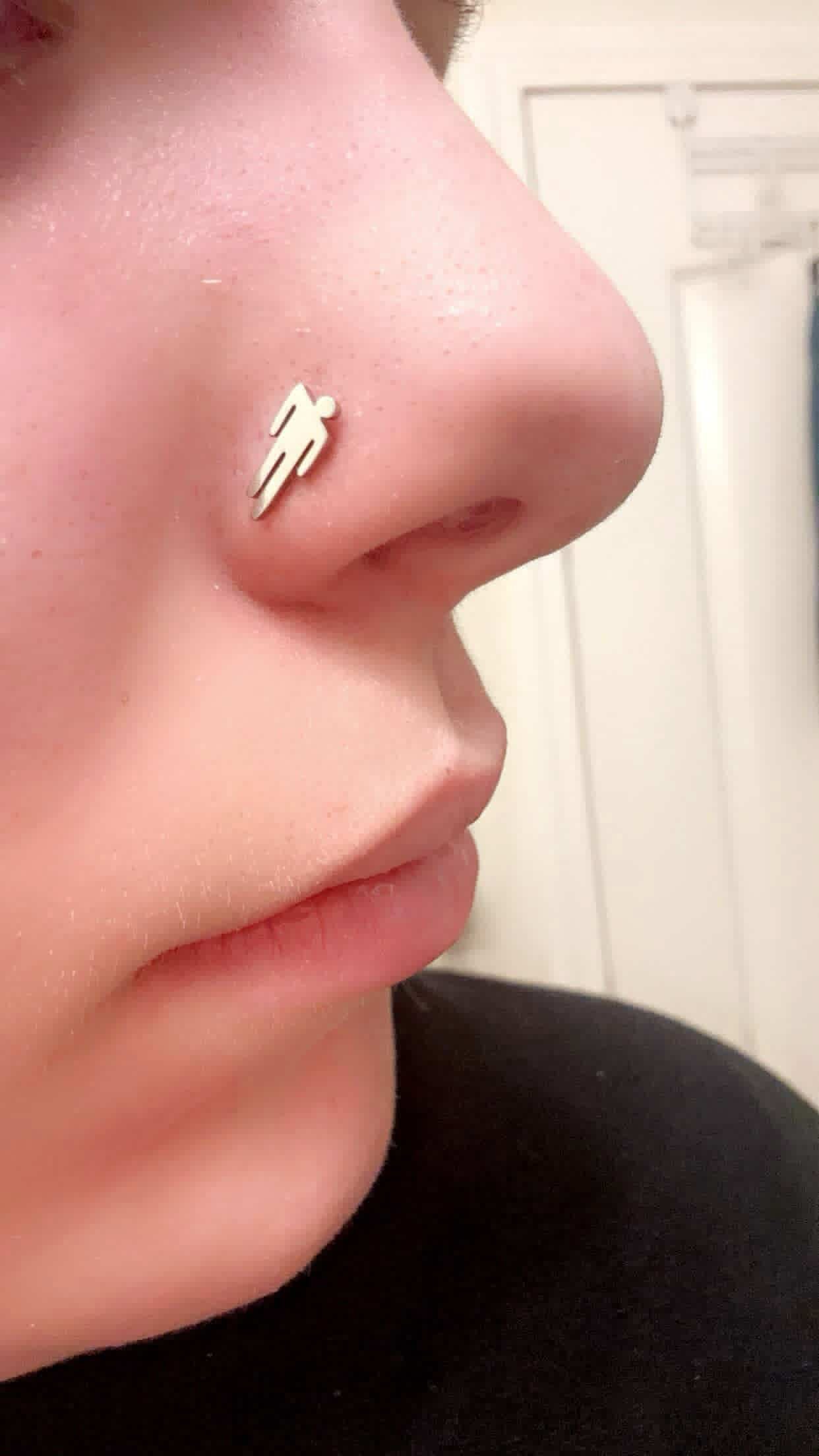 Figure Nose Stud Stainless Steel 20 gauge