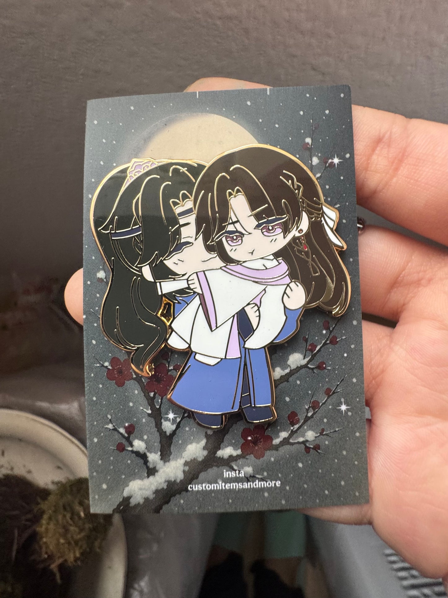 Qiang Jin Jiu QJJ Cezhou Hard Enamel Pin 2 Inch