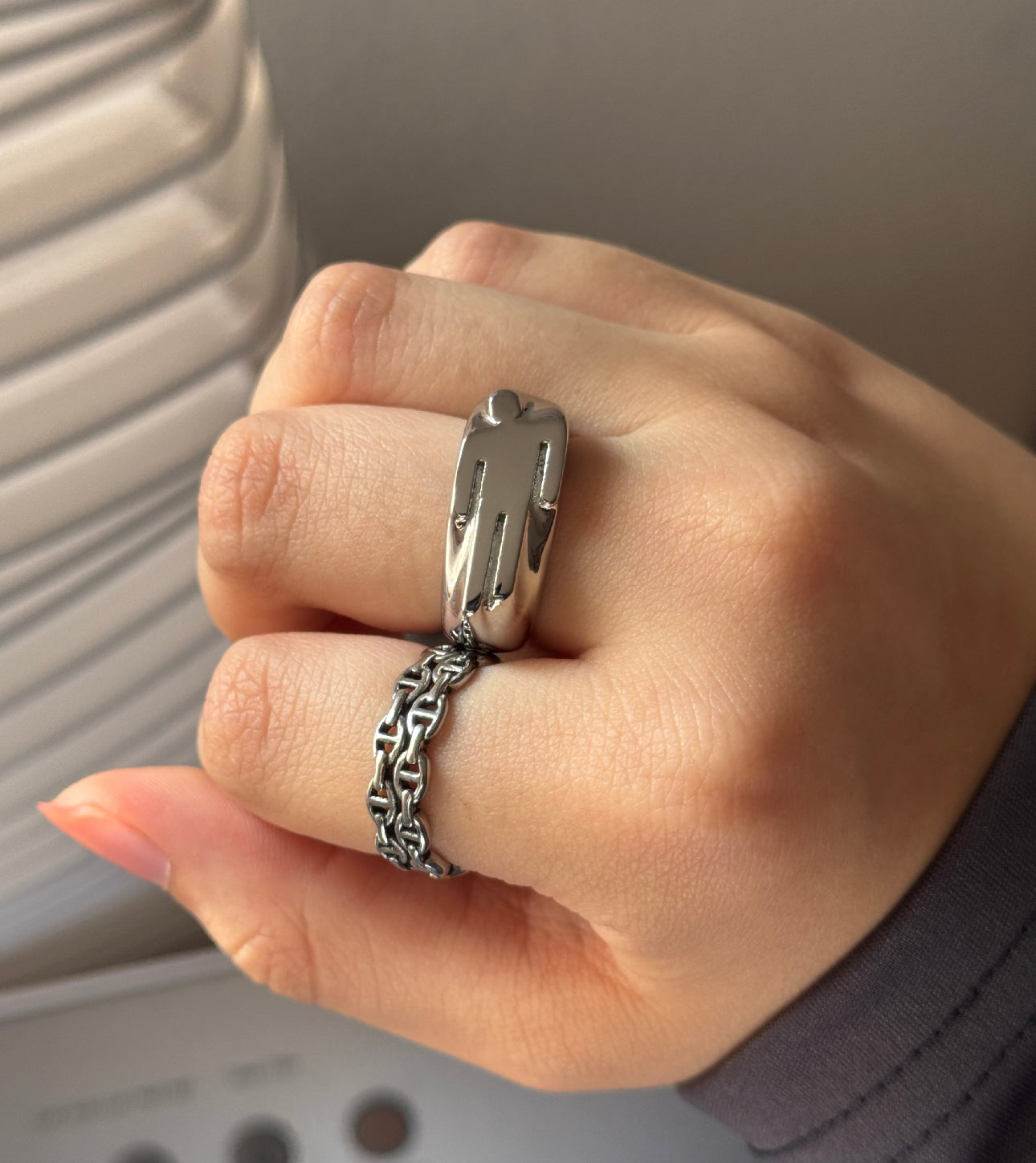 Inspired Figure Ring Stainless Steel NON- TARNISH