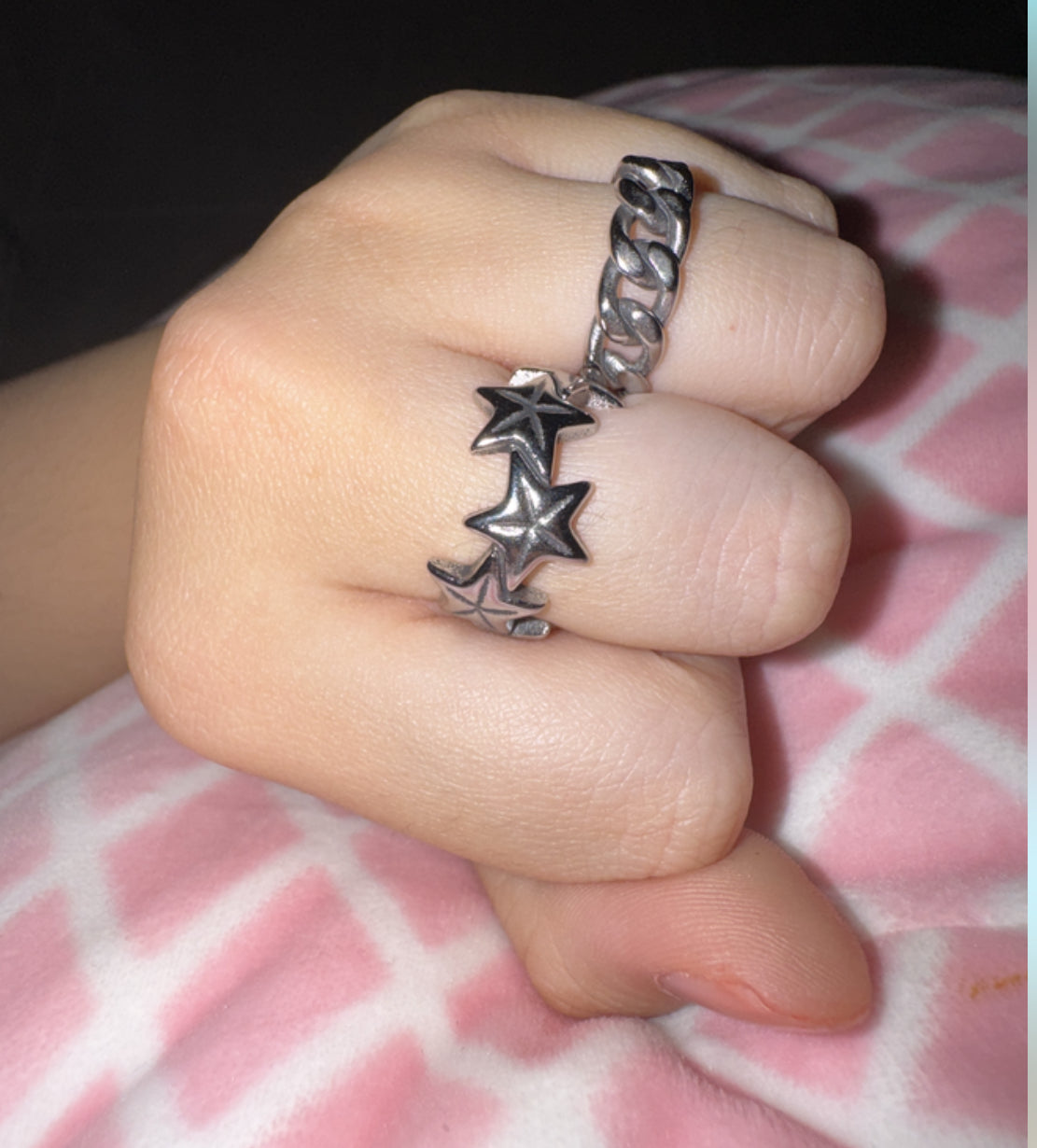 Surrounding Star Stainless Steel Ring