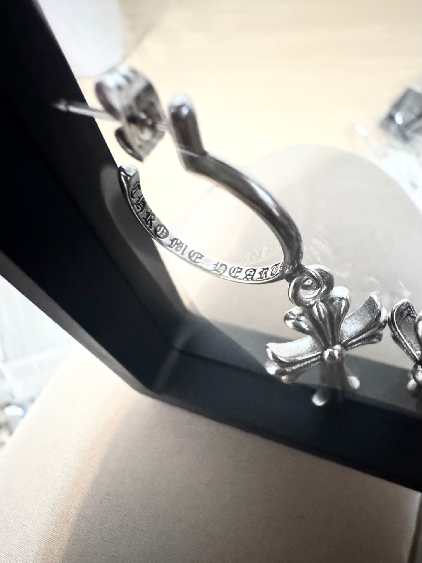 CH Cross Earrings Stainless Steel Non Tarnish