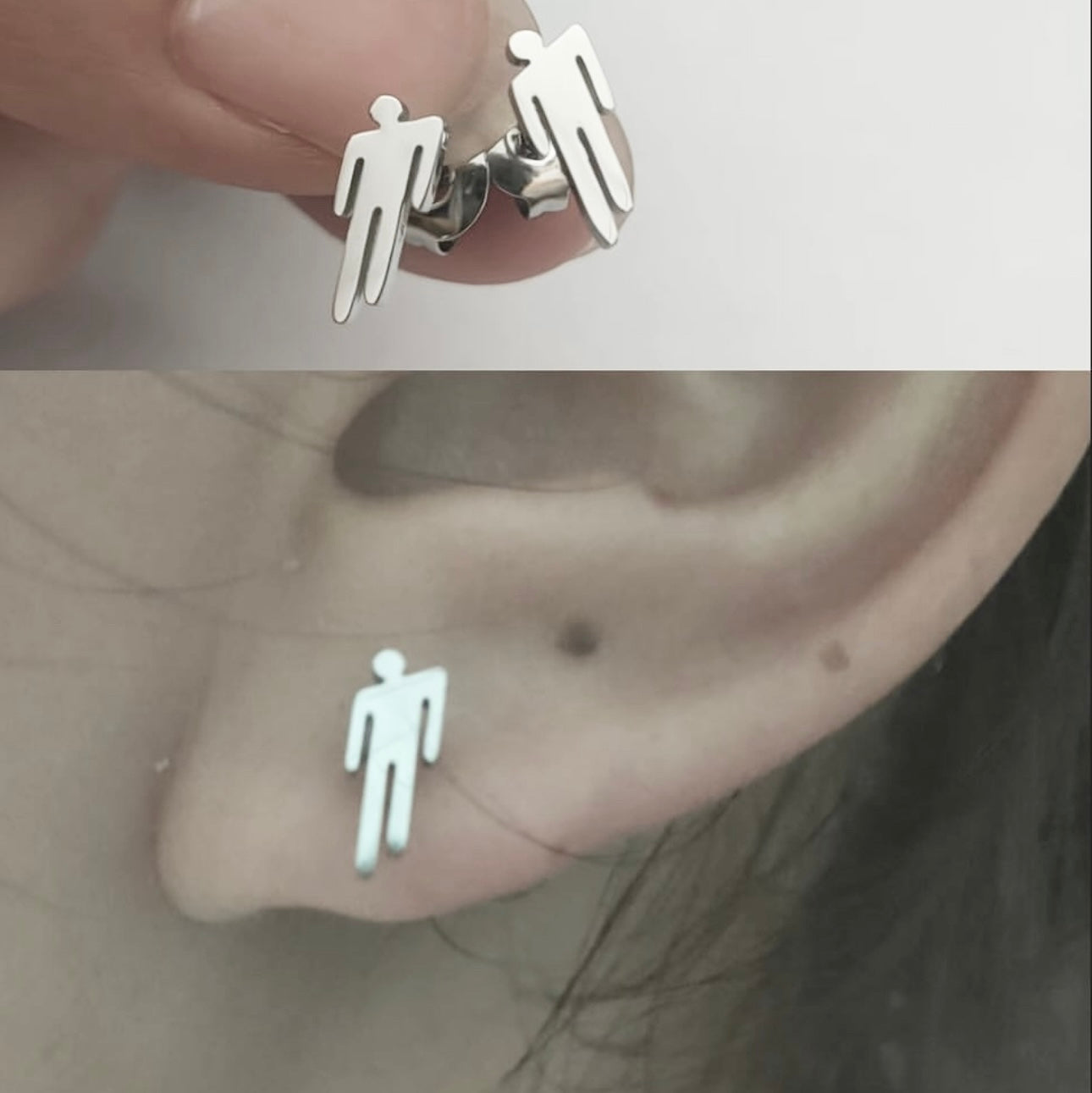 Blohsh Silver Earrings Stainless Steel Waterproof Non-Tarnish