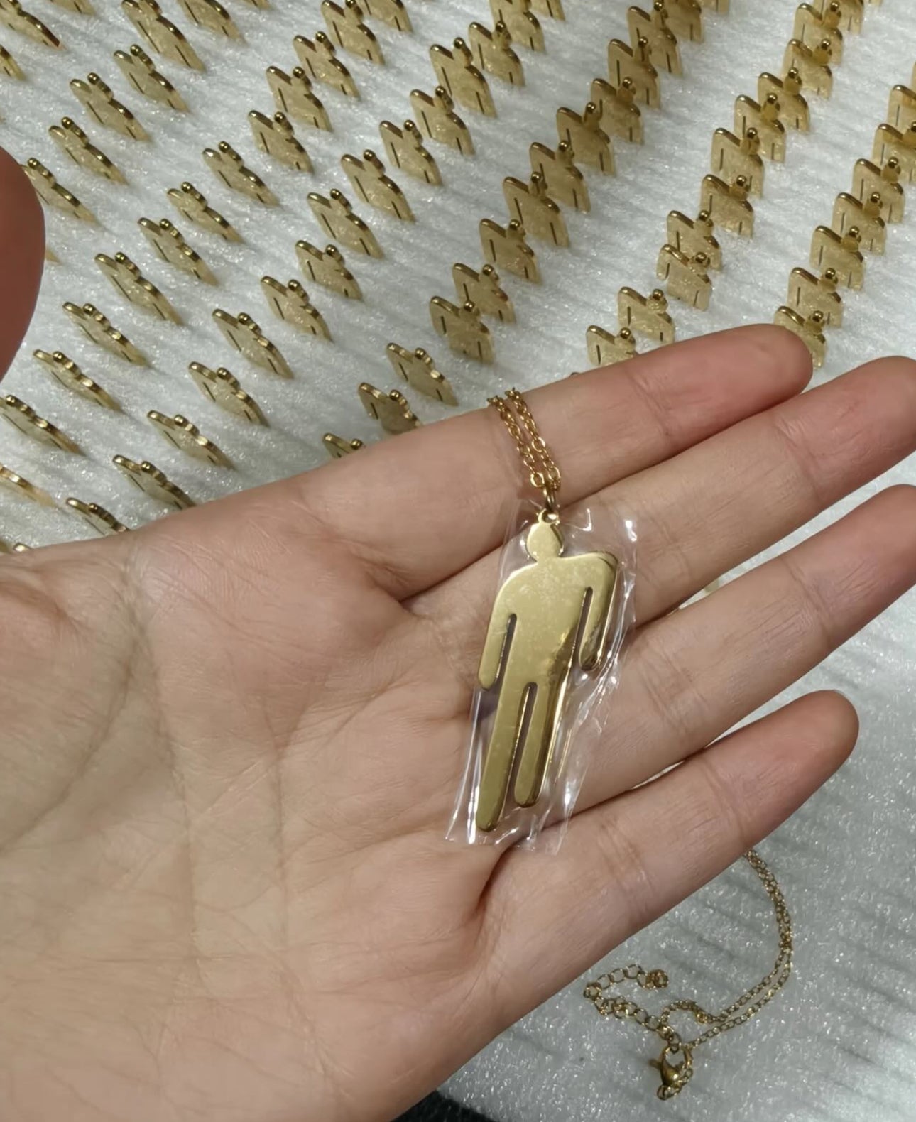 🆕Christmas Gold figure necklace (2) Newer Shape COMES IN BOX