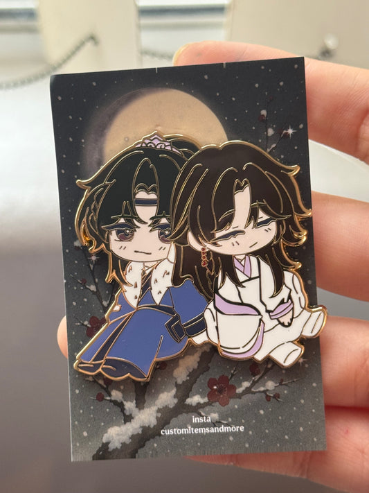 Qiang Jin Jiu QJJ Cezhou Hard Enamel Pin 2 Inch