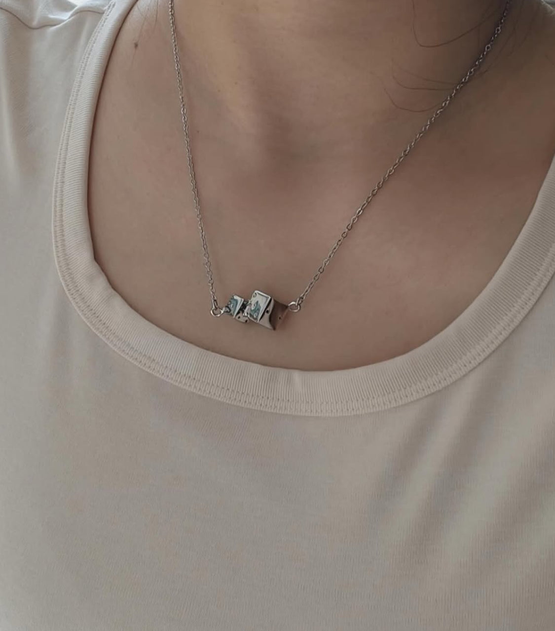Dice Necklace Perfect Size Pendant Stainless Steel