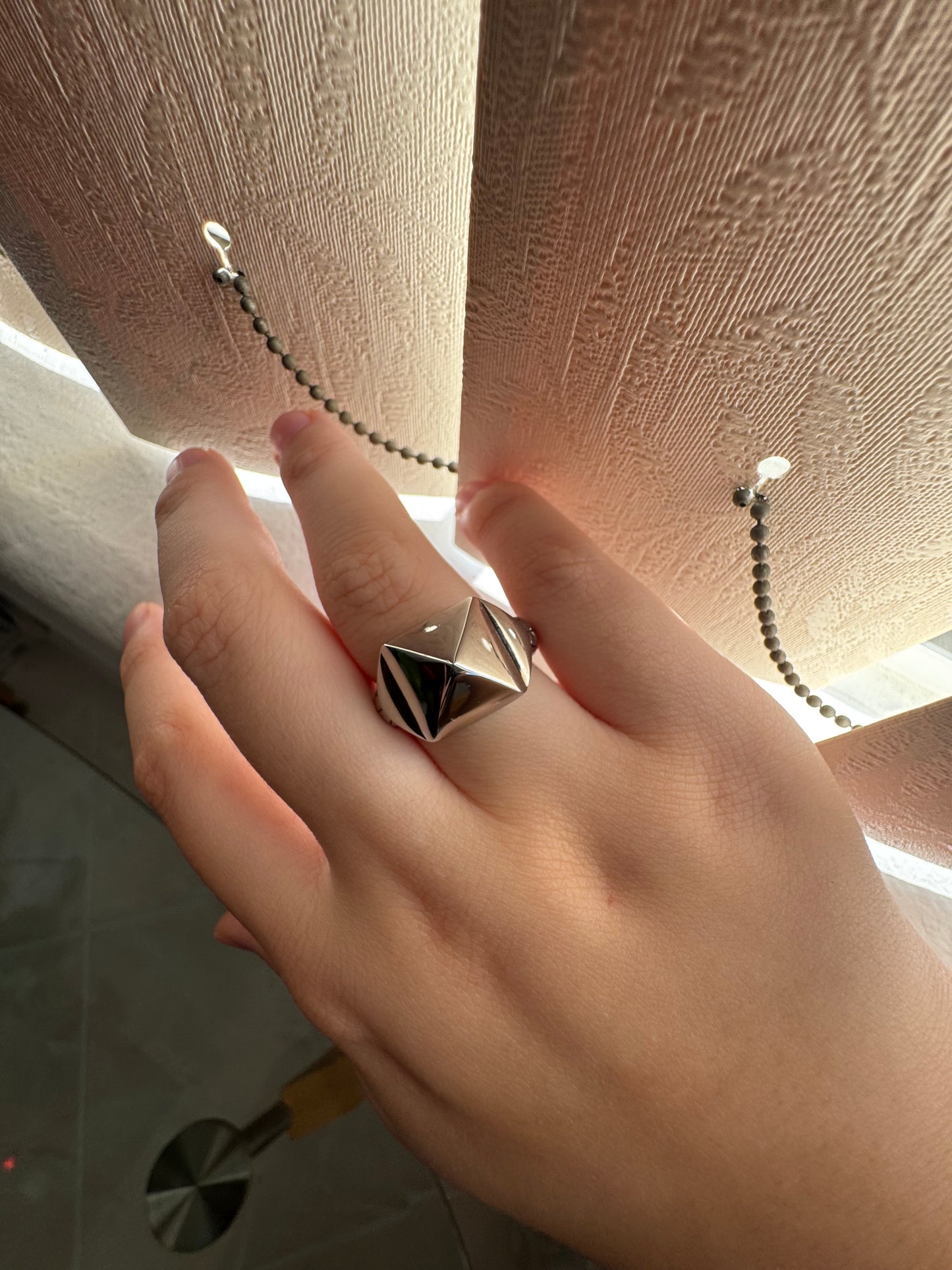 Shiny Geometric Stainless Steel Non Tarnish Open Ring