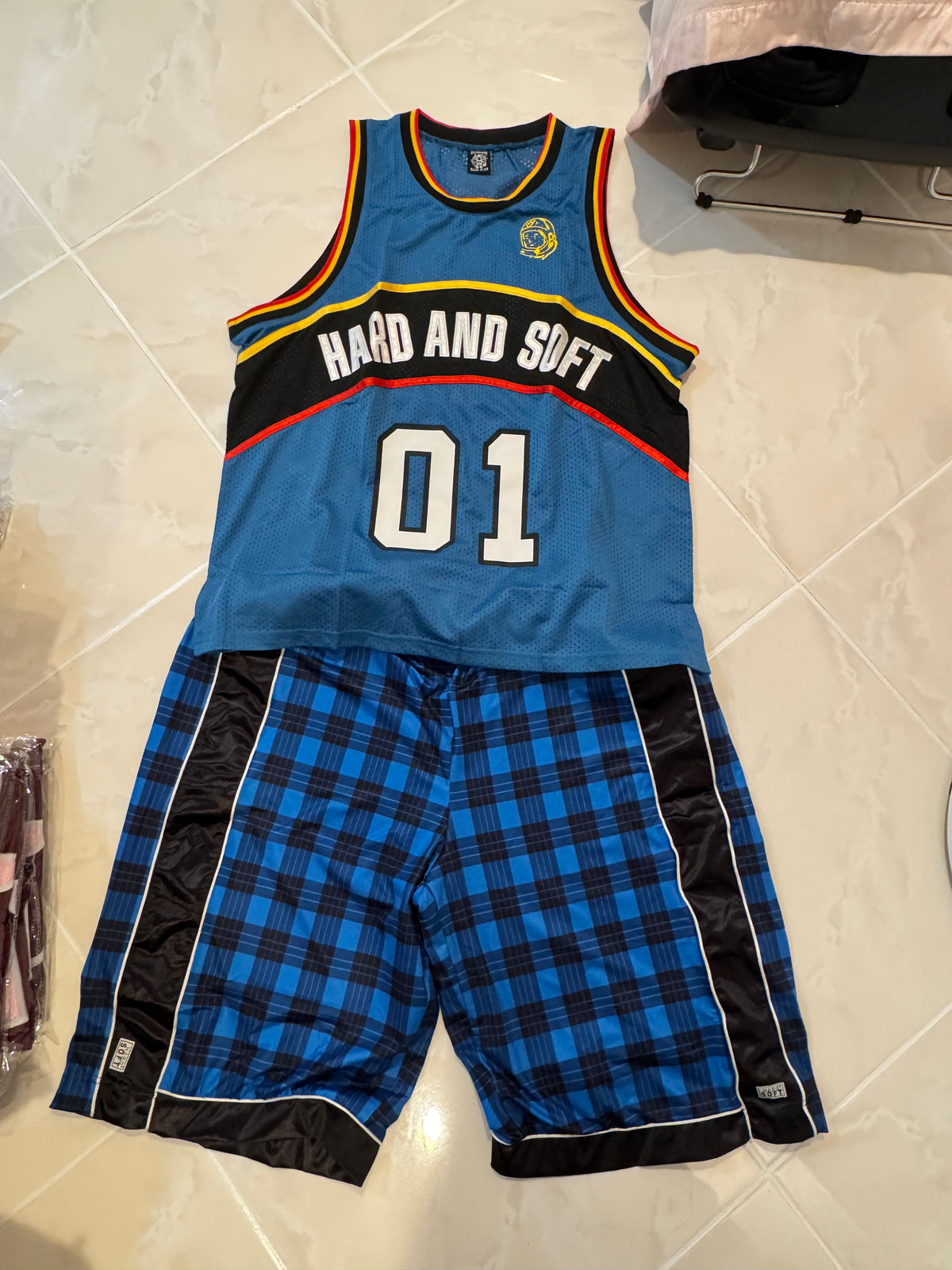 Baggy Manchester Plaid Blue Shorts Ready To Ship