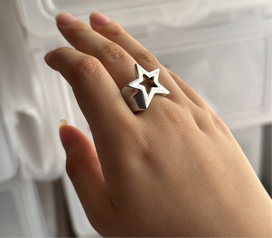 Star shaped open ring (second one that is BE worn) Stainless Steel