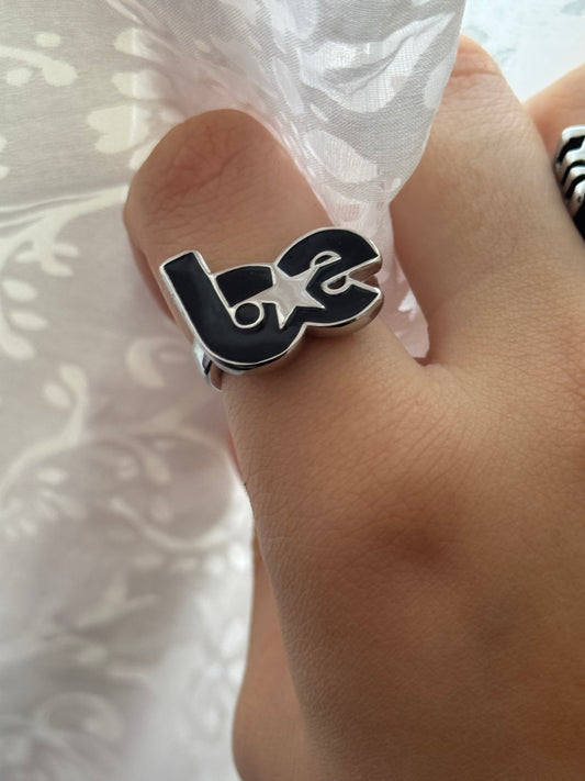 B⭐️E star ring Stainless Steel One Size