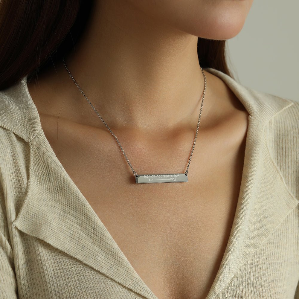 Wildflower Themed Necklace Double Sided Reversible Engraving Stainless Steel