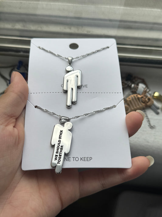 NEVER TARNISH - Birds of a feather Blohsh Friendship Necklace Set, Waterproof