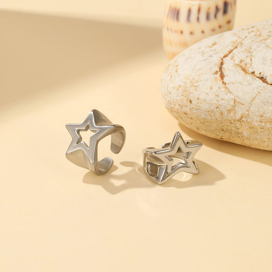 Star shaped open ring (second one that is BE worn) Stainless Steel