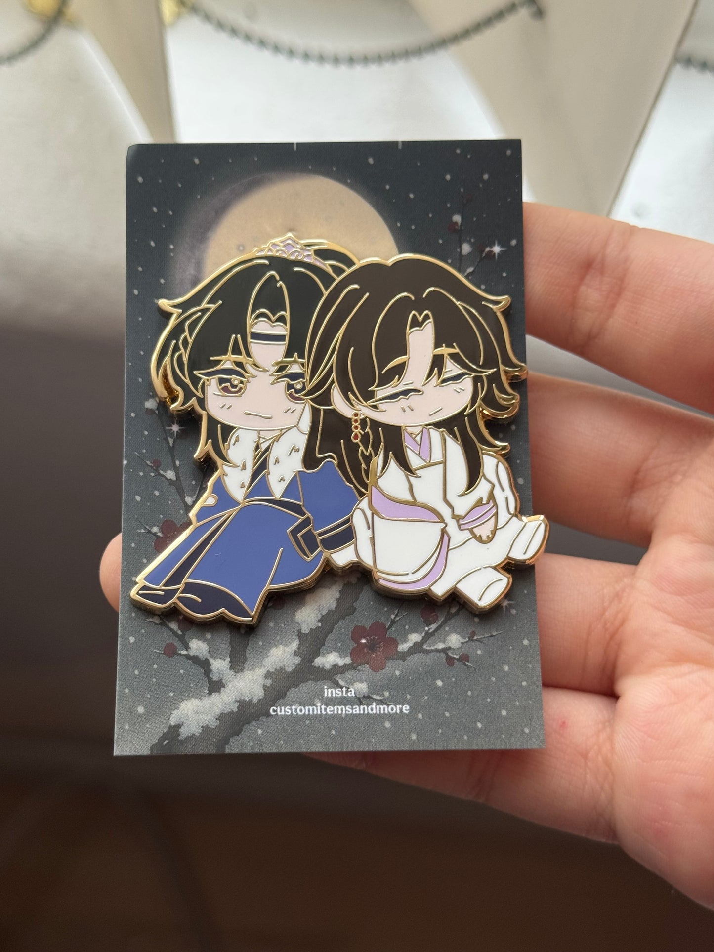 Qiang Jin Jiu QJJ Cezhou Hard Enamel Pin 2 Inch