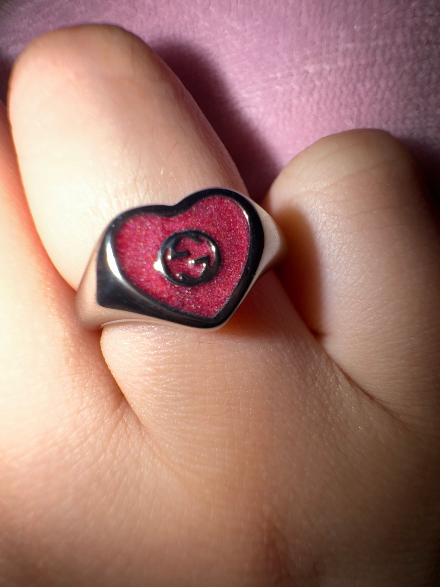 heart ring open size stainless steel