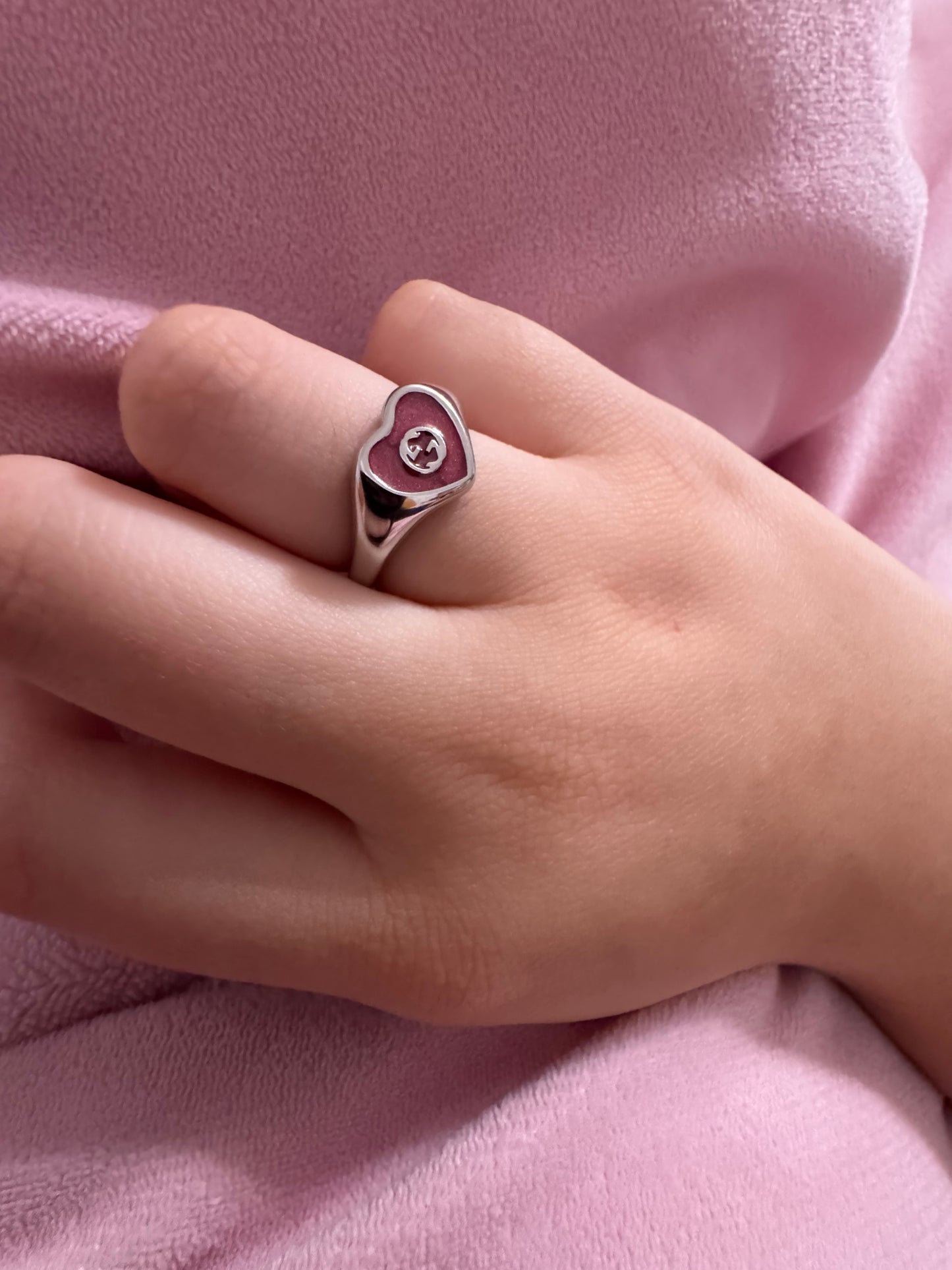 heart ring open size stainless steel