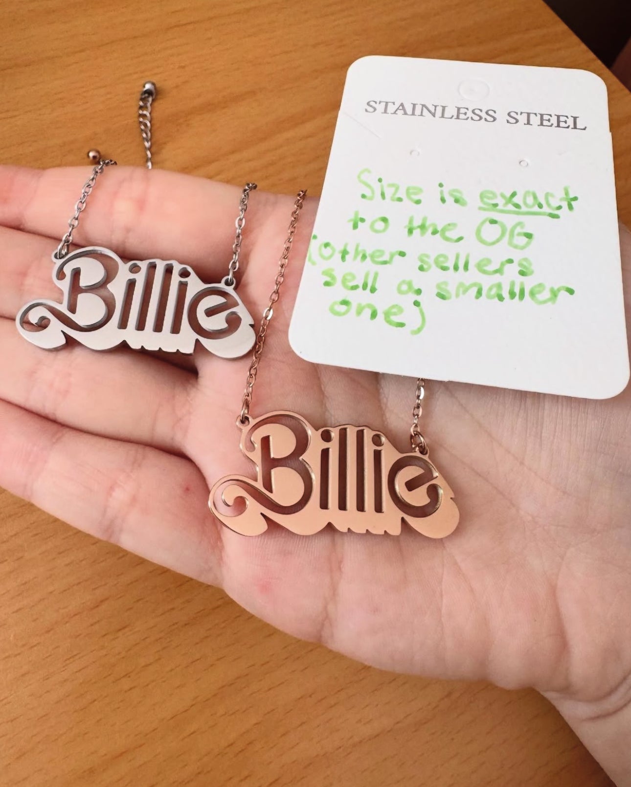 “Billie” Barbie Necklace Stainless Steel