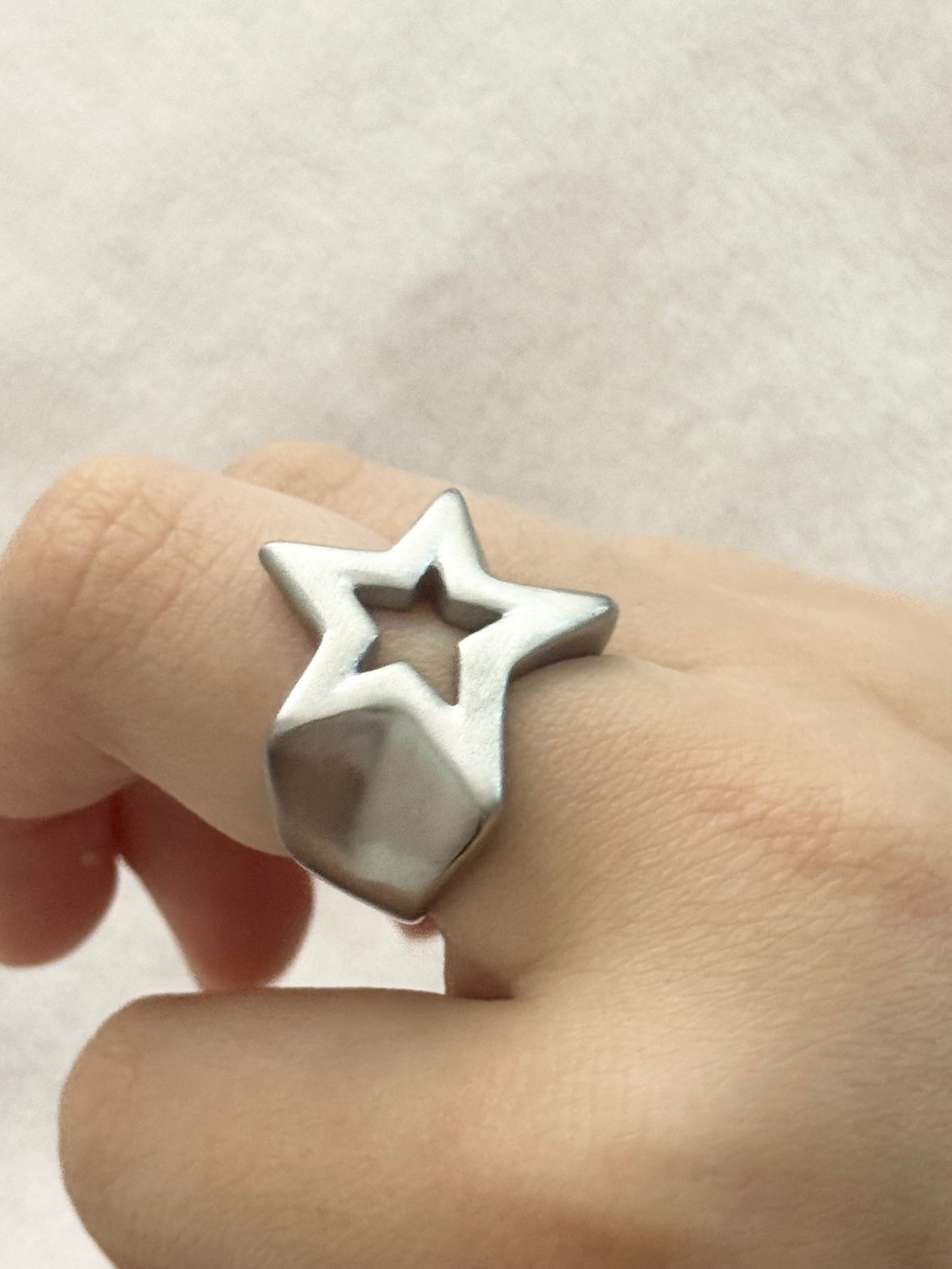 Star shaped open ring (second one that is BE worn) Stainless Steel