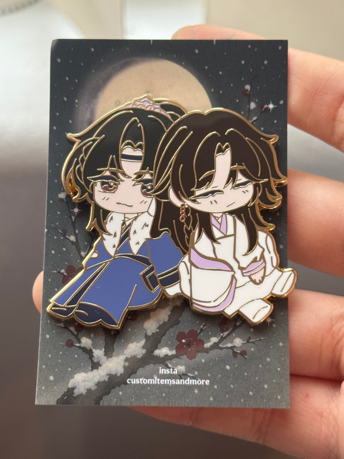 Qiang Jin Jiu QJJ Cezhou Hard Enamel Pin 2 Inch