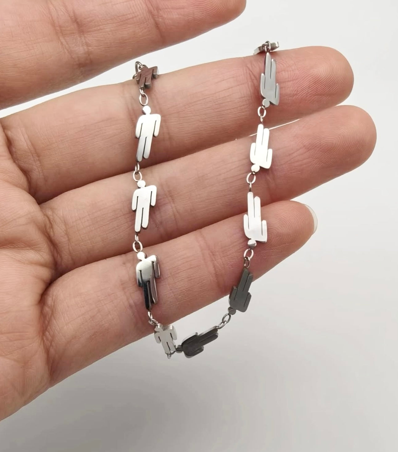 Figure Bracelet Stainless Steel Waterproof 18 + 5 CM Extender