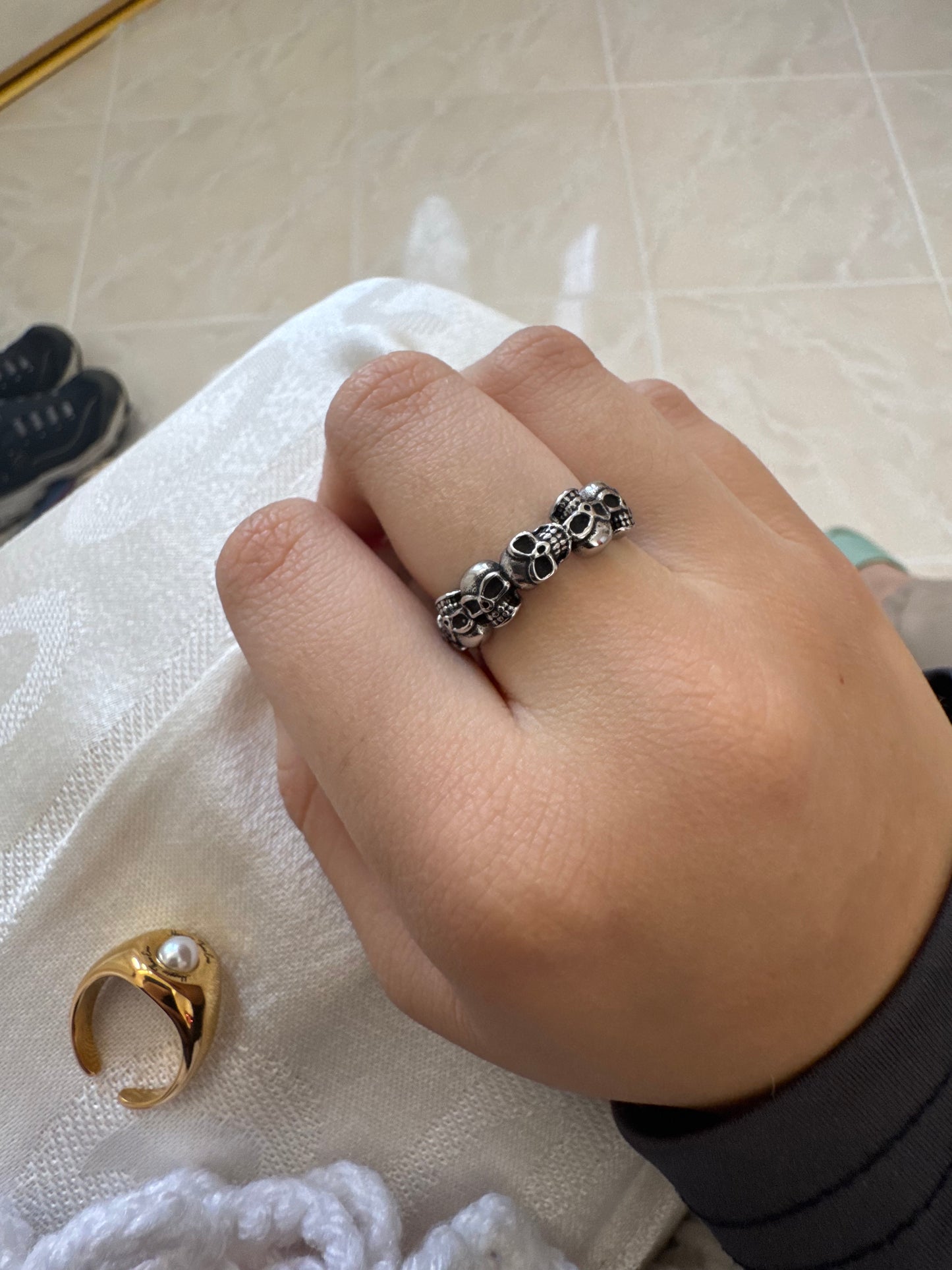 Skull surround ring stainless steel