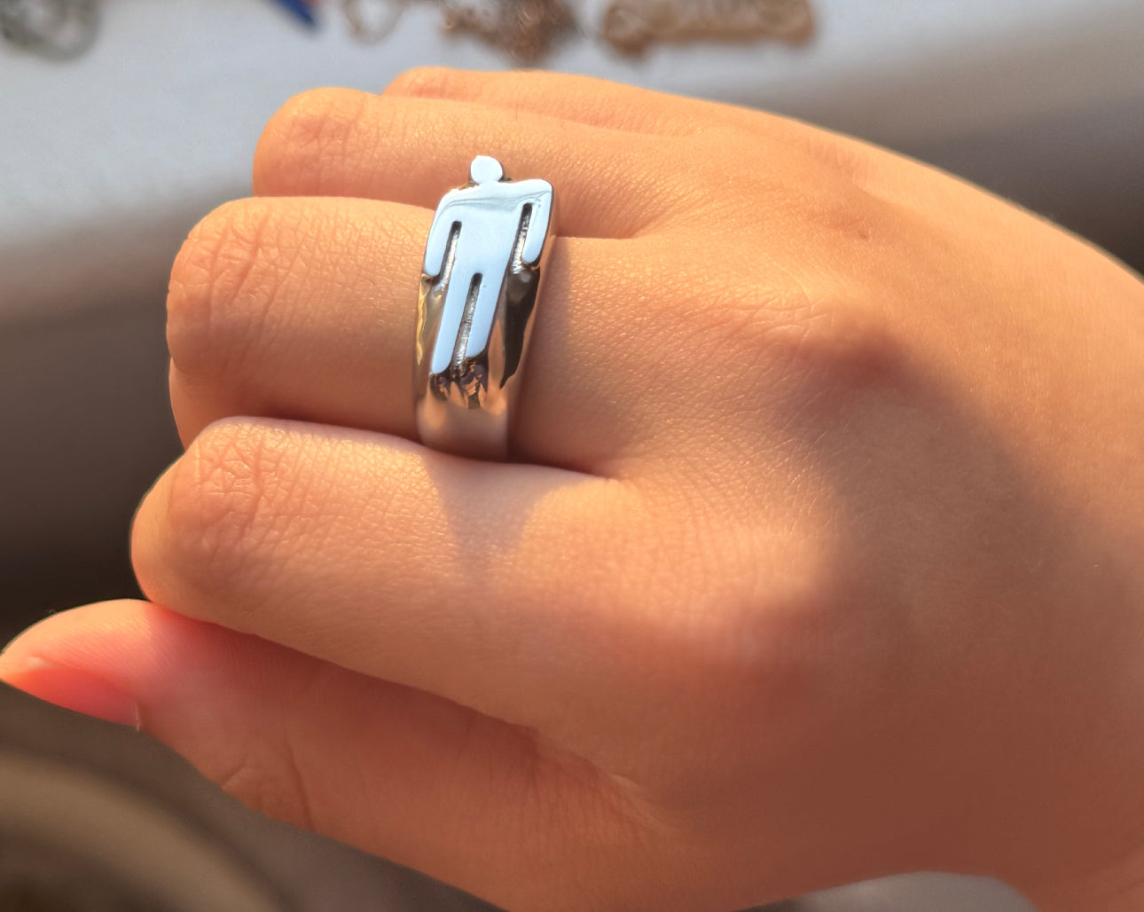 Inspired Figure Ring Stainless Steel NON- TARNISH