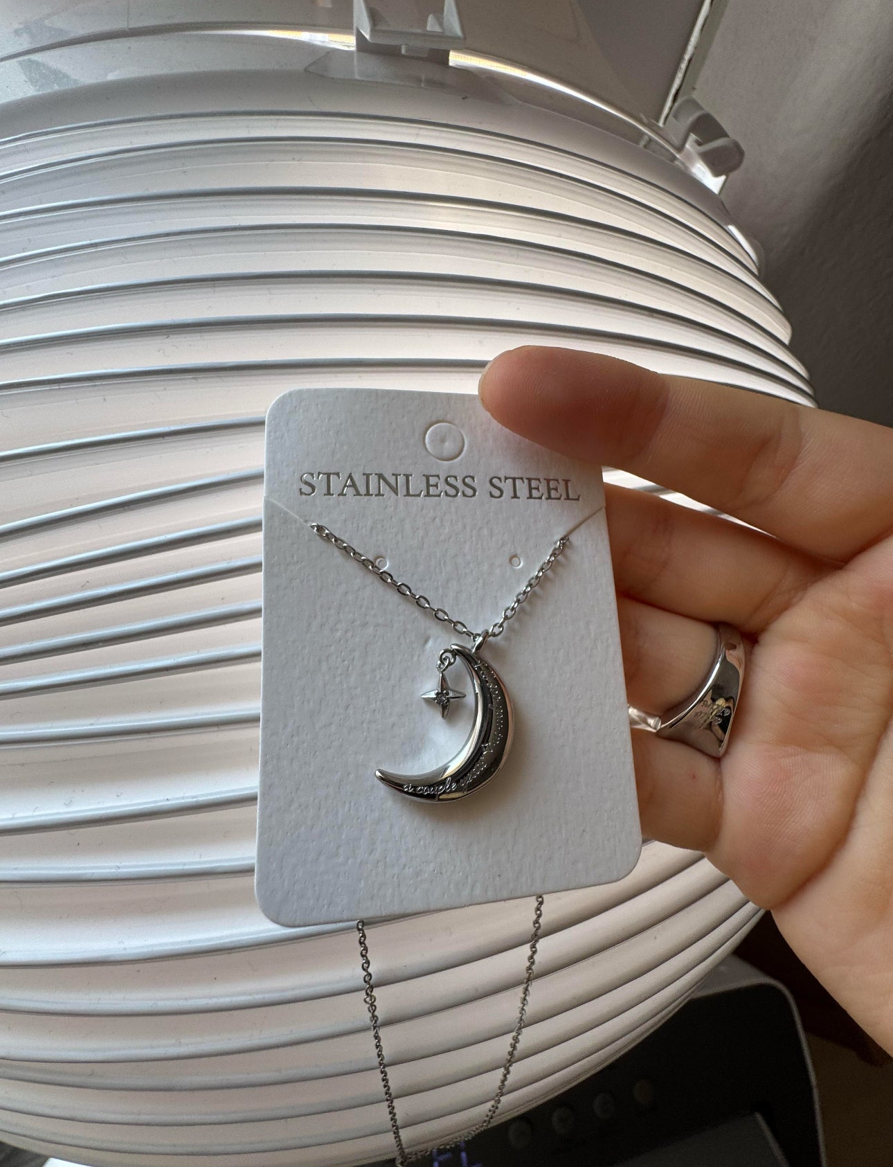 Moon “ My Future” Necklace Stainless Steel - I’ll see you in a couple years.