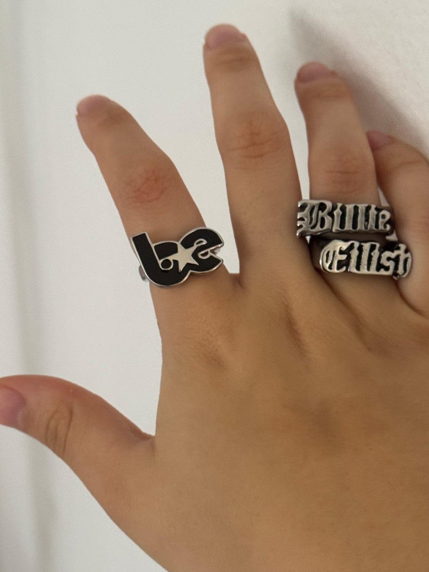 B⭐️E star ring Stainless Steel One Size