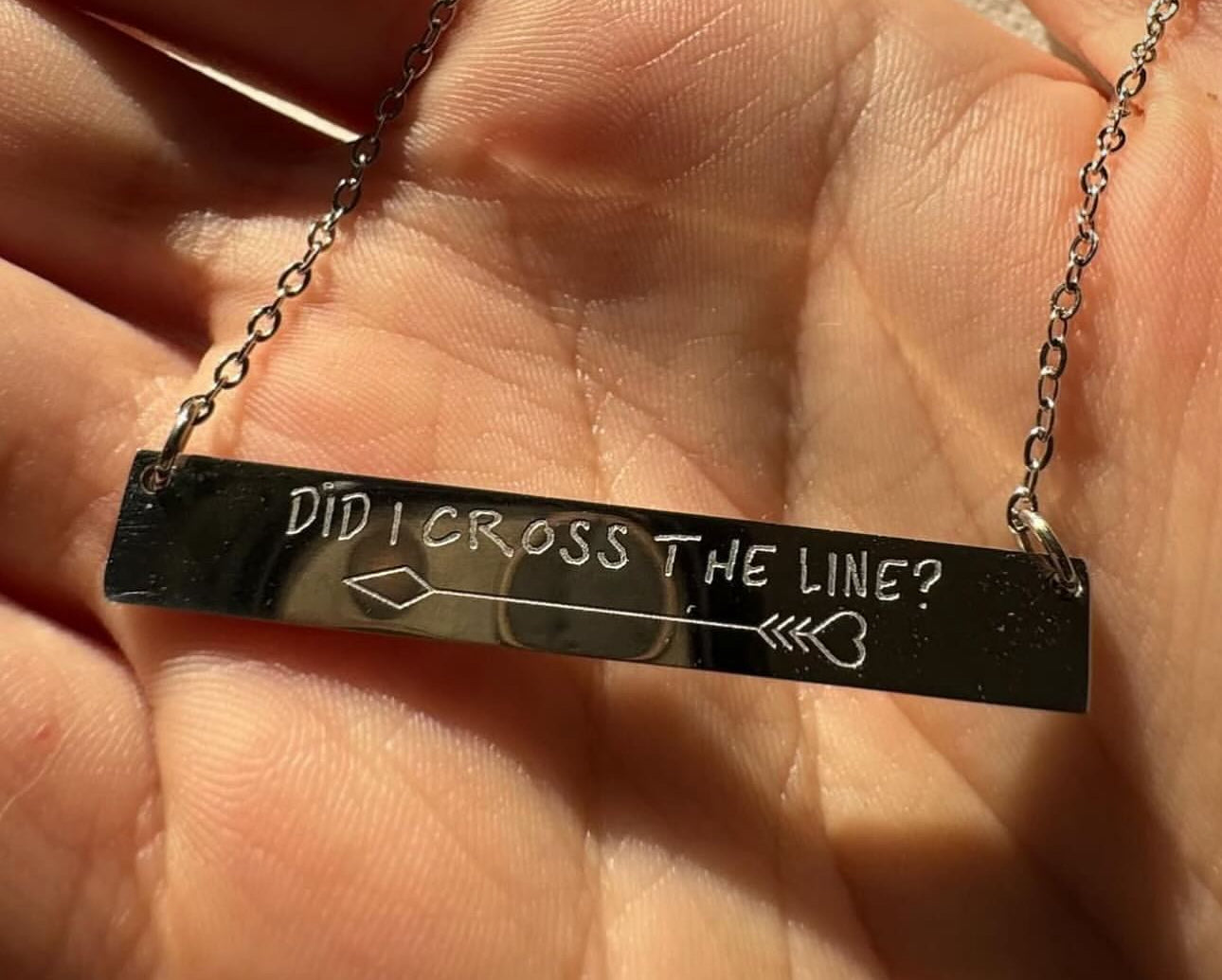 Wildflower Themed Necklace Double Sided Reversible Engraving Stainless Steel