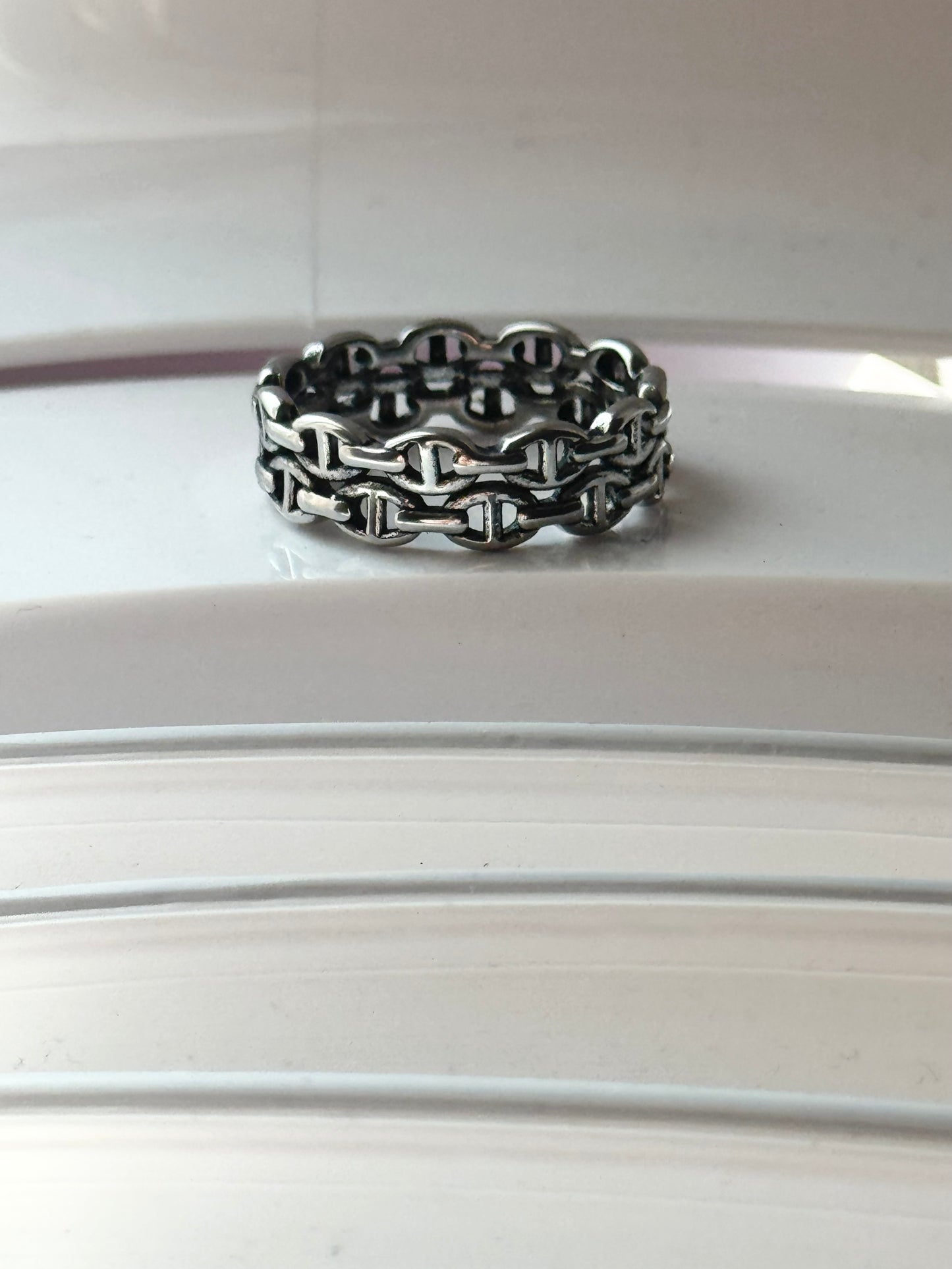 Chain Layered Ring Stainless Steel Waterproof