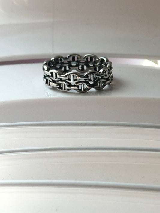 Chain Layered Ring Stainless Steel Waterproof