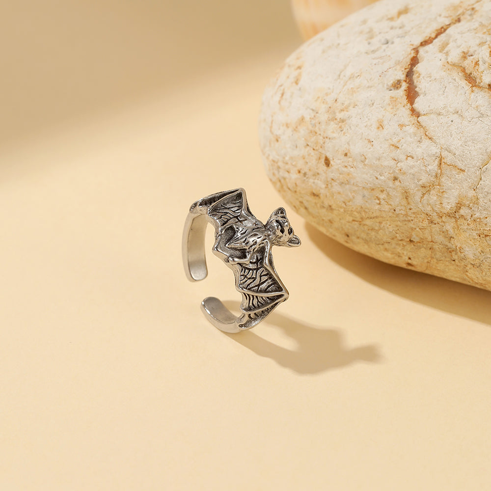 Bat Ring Stainless Steel Will never Tarnish Open Size