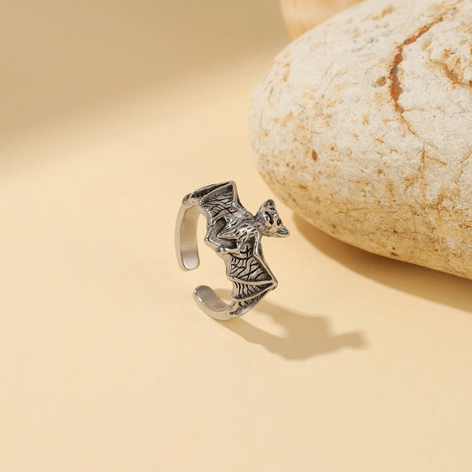 Bat Ring Stainless Steel Will never Tarnish Open Size