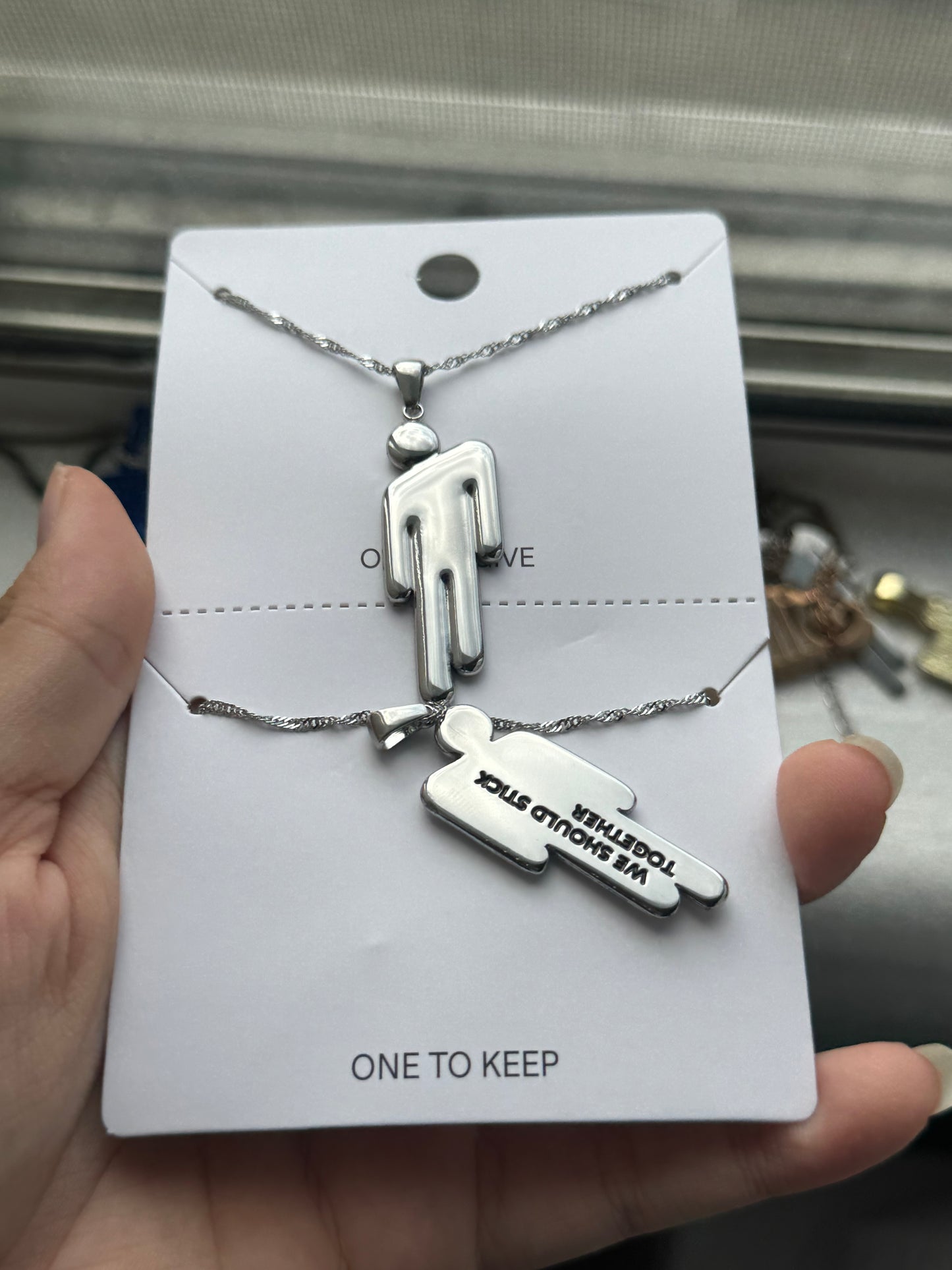 NEVER TARNISH - Birds of a feather Blohsh Friendship Necklace Set, Waterproof