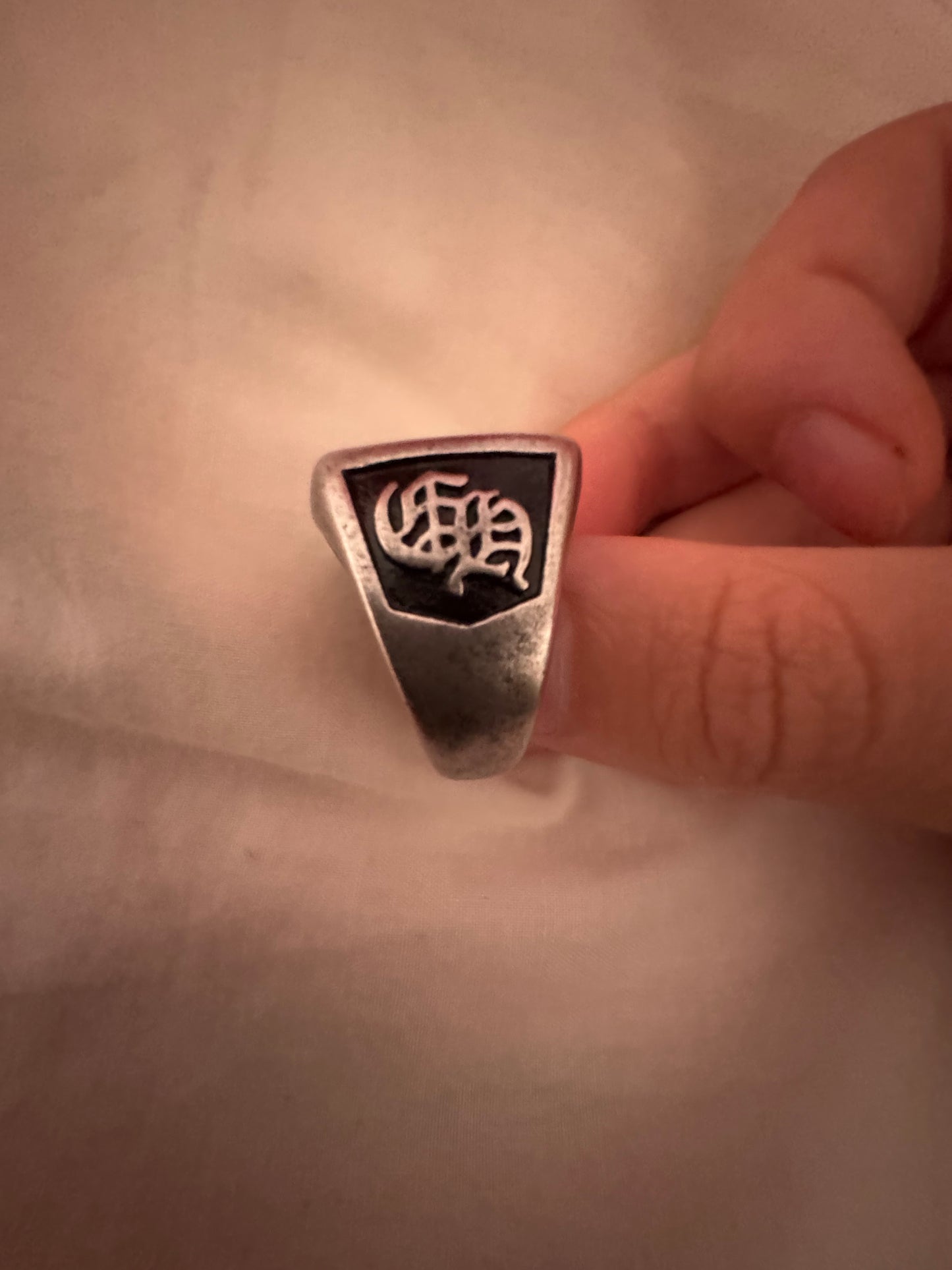 Chrome Hearts Ring Open Size Stainless Steel Stone Embedded