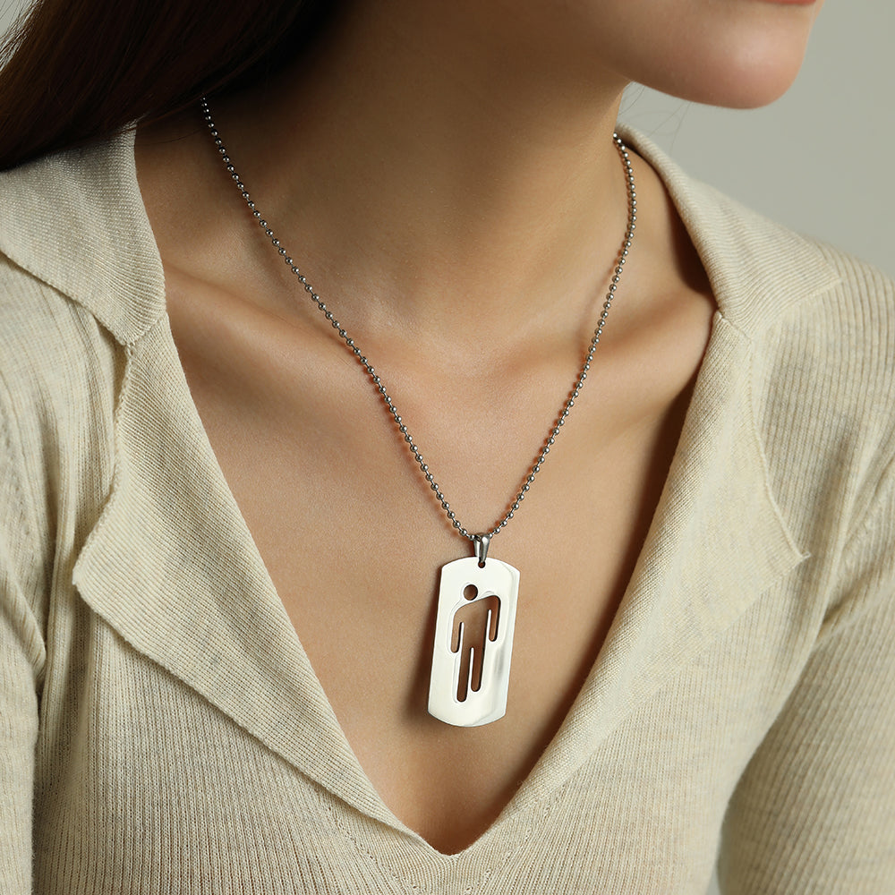 Best Quality Figure Dog Tag Necklace Stainless Steel