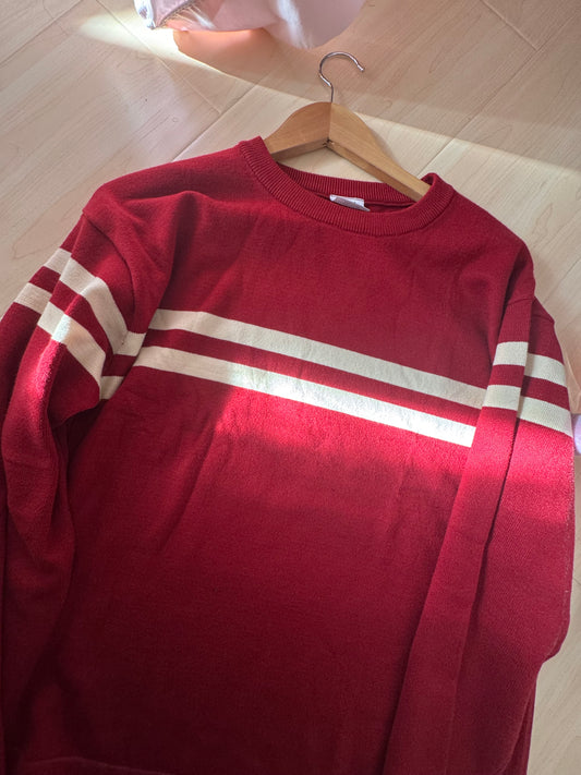 Red Cream White Striped Sweater Chihiro MV Inspired