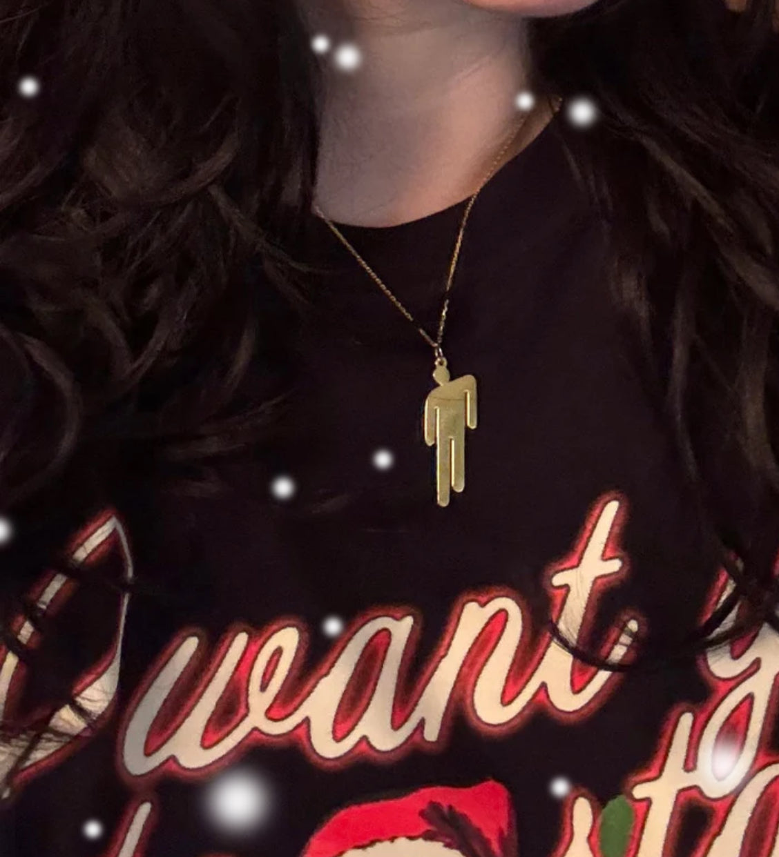 🆕Christmas Gold figure necklace (2) Newer Shape COMES IN BOX