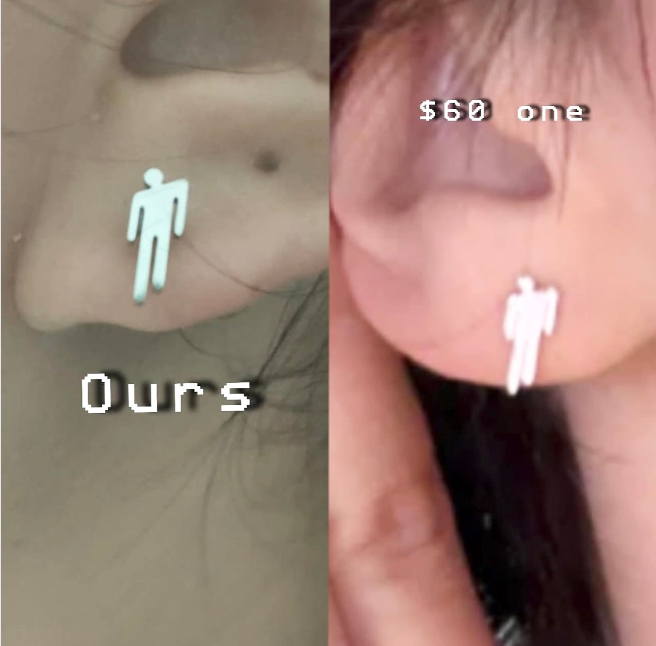 Blohsh Silver Earrings Stainless Steel Waterproof Non-Tarnish