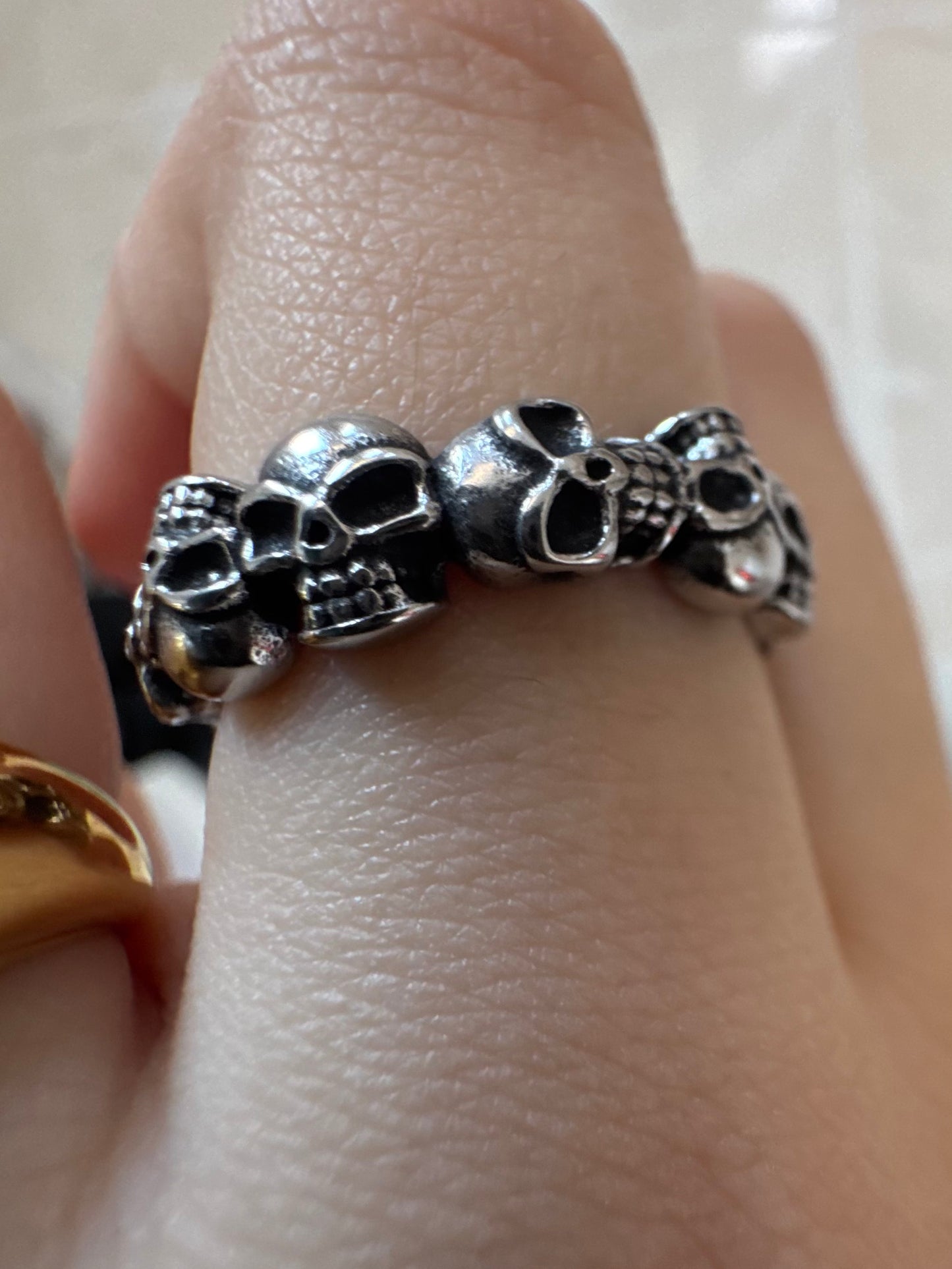 Skull surround ring stainless steel