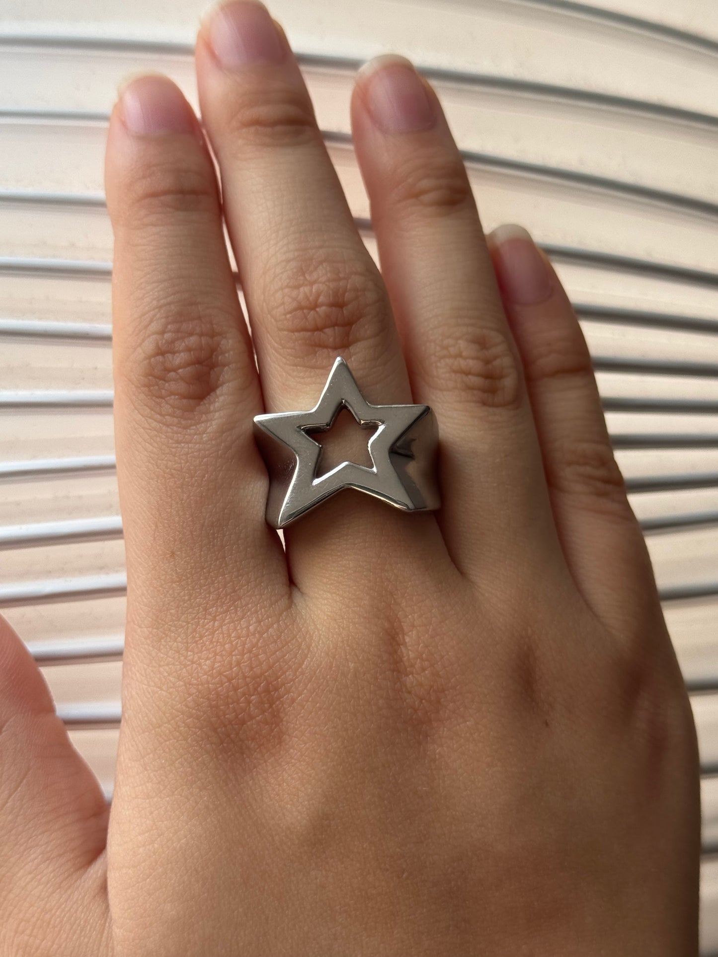 Star shaped open ring (second one that is BE worn) Stainless Steel