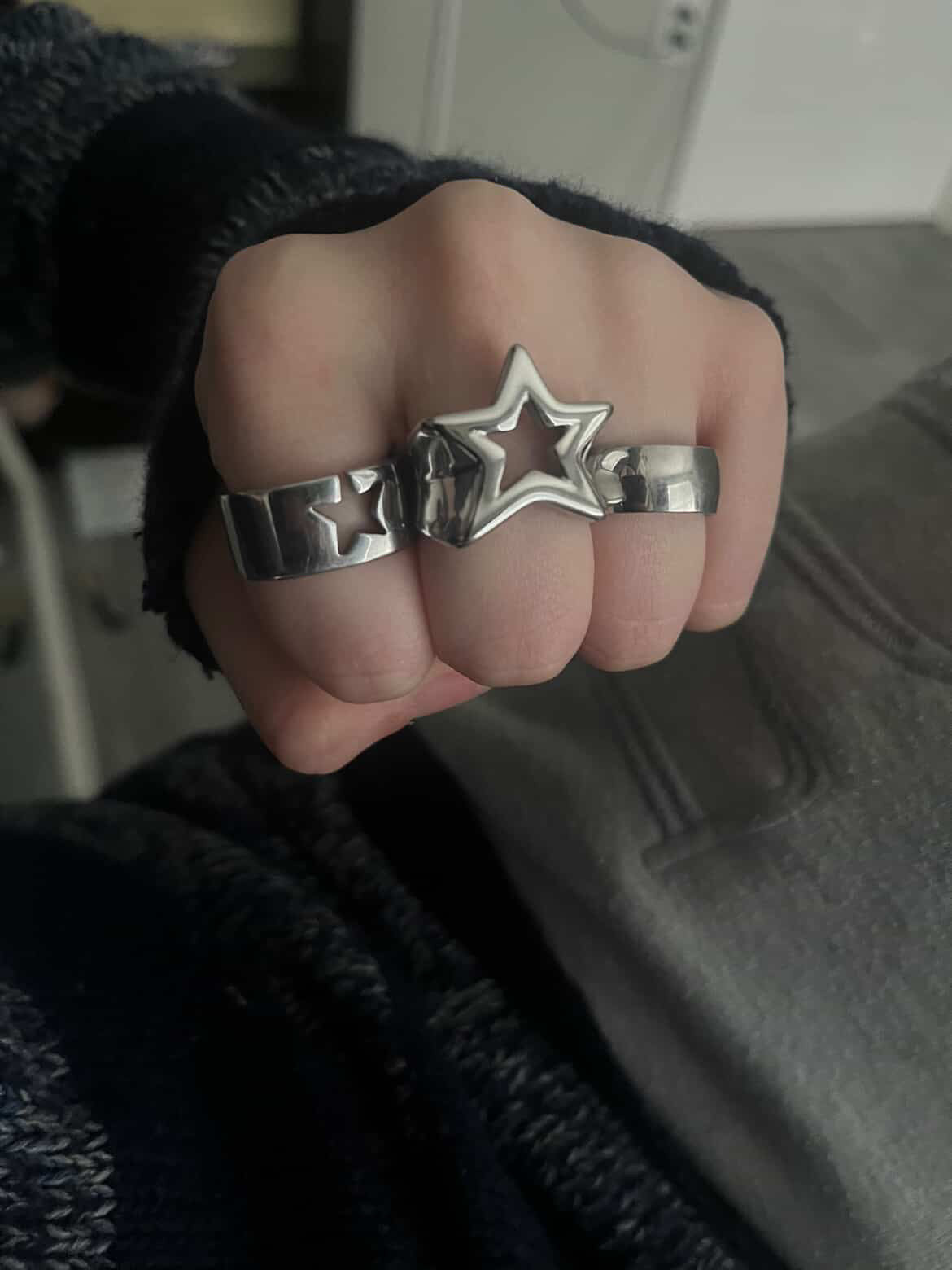 Star shaped open ring (second one that is BE worn) Stainless Steel